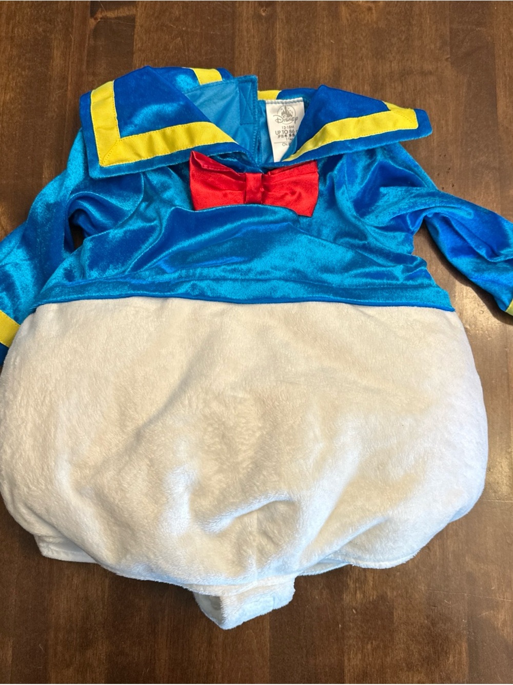 Disney Store Donald Duck Costume for Baby 12-18 Months (no head or gloves)